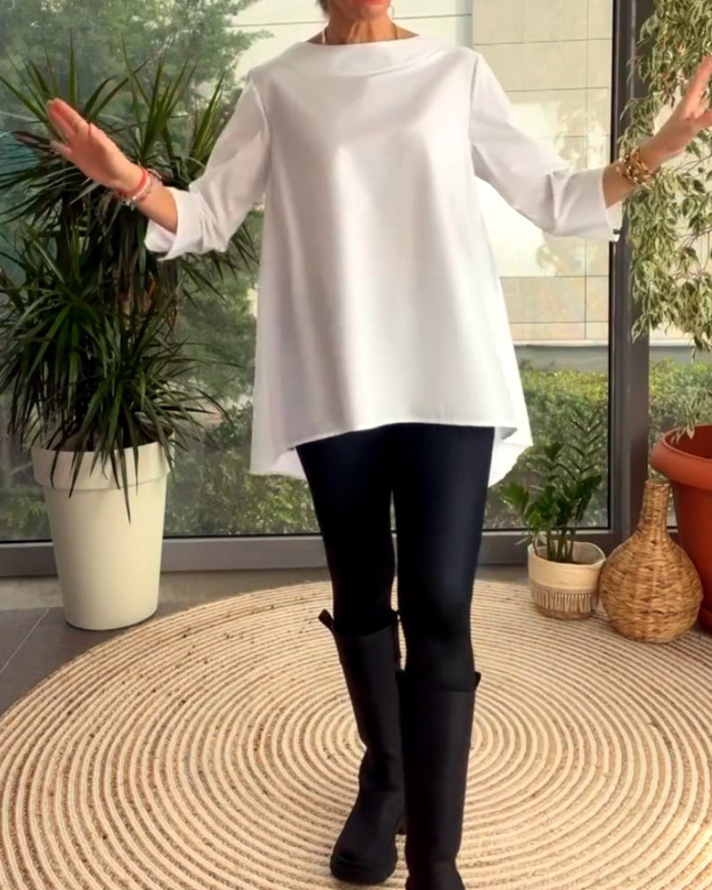 Tops met effen kleuren en woon-werkverkeer