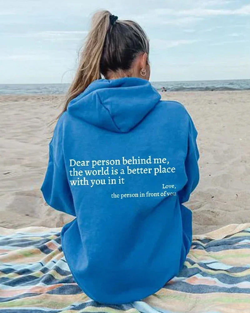 Sweatshirt met 'Beste Persoon Achter Mij'