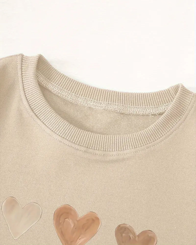 Sweater Kleurrijk Hartvormig Pullover