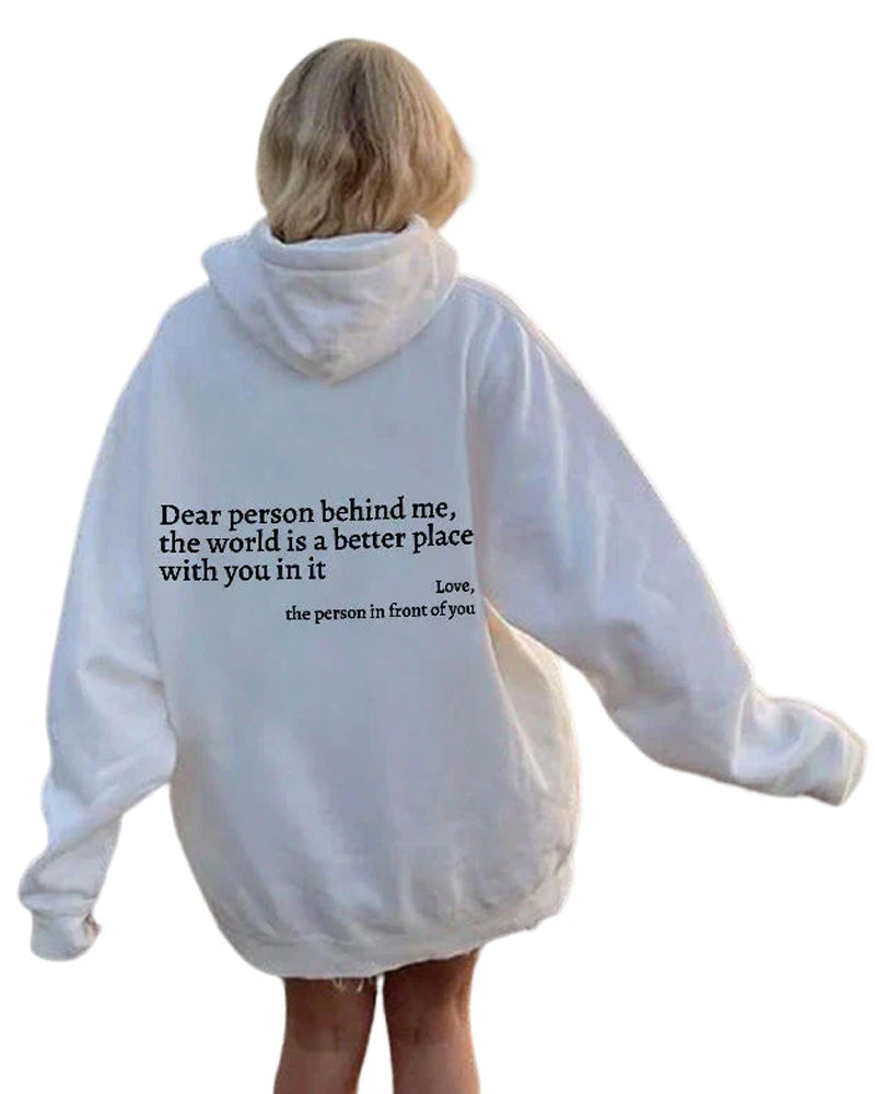 Sweatshirt met 'Beste Persoon Achter Mij'