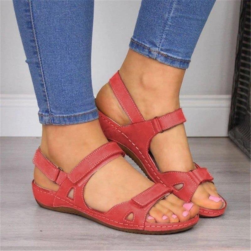 Vrouwelijke gezellige sandalen met verstelbare banden - orthopedische stijl schoenen voor dagelijks gebruik