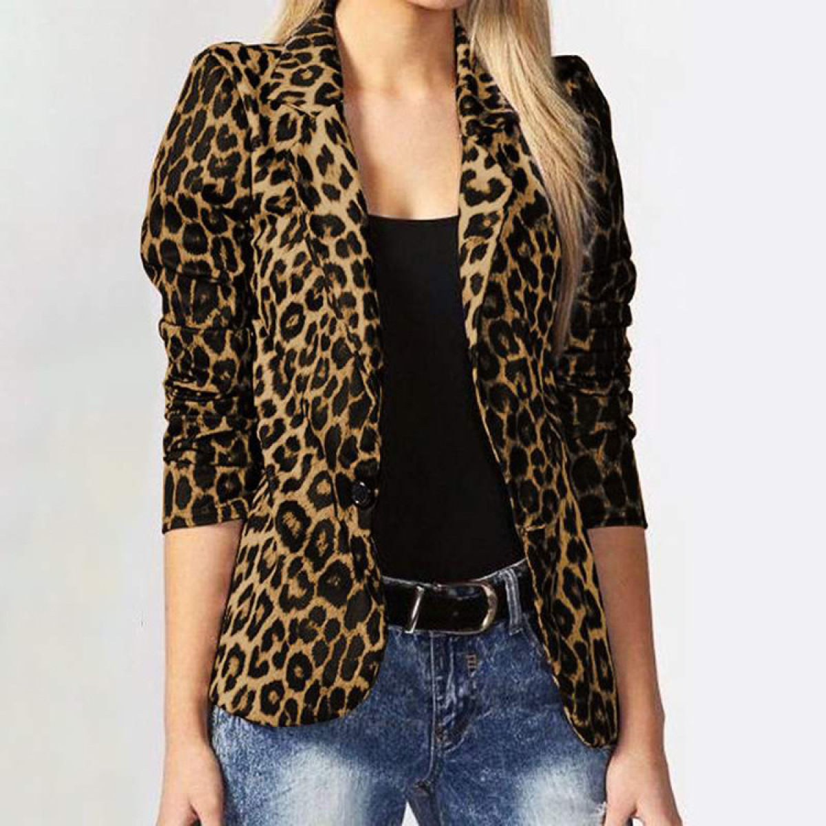 Luipaardprint velvet blazer - trendy damesjas op maat